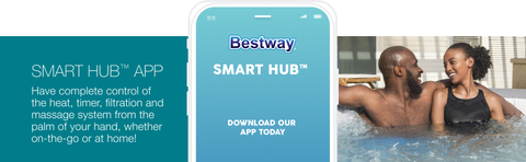 With the Bestway Smart Hub app, have complete control of the heat, timer, filtration and massage system from the palm of your hand, whether on-the-go or at home!