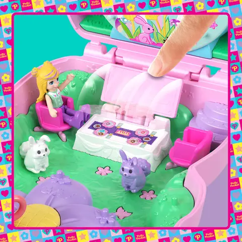 Polly Pocket Bunny Tea Party Compact Playset The Entertainer