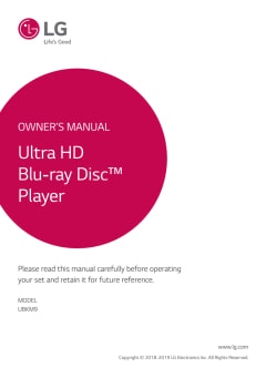LG UBKM9 Streaming Ultra-HD Blu-Ray Player with Streaming Services and