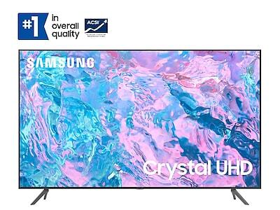 Samsung UN70CU7000FXZA 70 inch Crystal UHD 4K Smart TV 2023 Bundle with  Samsung 3.1.2ch Soundbar with Wireless Dolby Atmos / DTS:X White 2022