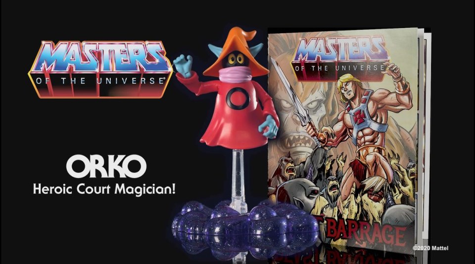 thumbnail video image 2 of Masters of the Universe Origins Orko 5.5-In Action Figure, Battle Figures for Storytelling Play and Display, 2 of 7
