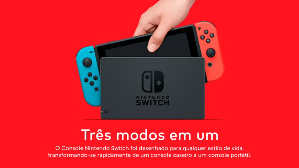 Nintendo Switch 32GB+ Controle Jay-Con Cinza - Ibyte