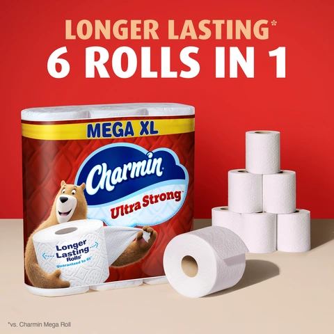 Charmin Ultra Strong Super Mega Toilet Paper, 2-Ply, White