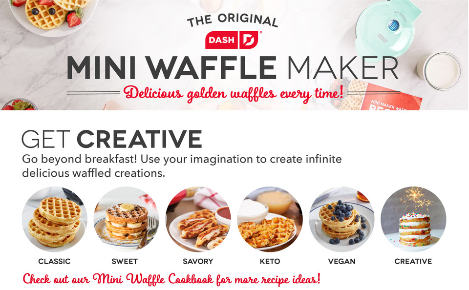 Dash Mini Waffle Maker Machine for Individuals, Paninis, Hash Browns, –  KATEI UAE