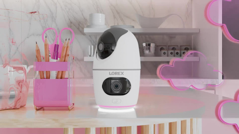 Lorex Dual Lens Pan-Tilt Security Camera; Indoor; 2K Resolution