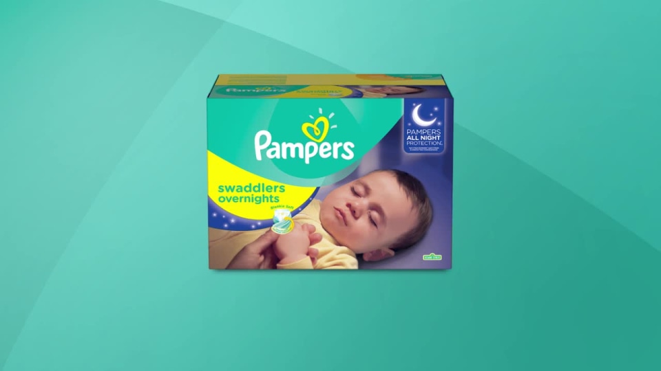 thumbnail video image 2 of Pampers Swaddlers Soft and Absorbent Overnights Diapers, Size 3, 72 Ct, 2 of 12