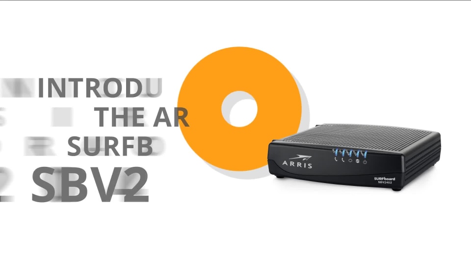 thumbnail video image 2 of ARRIS SURFboard (24x8) DOCSIS 3.0 Internet & Voice Cable Modem for Xfinity (SBV2402), 2 of 5