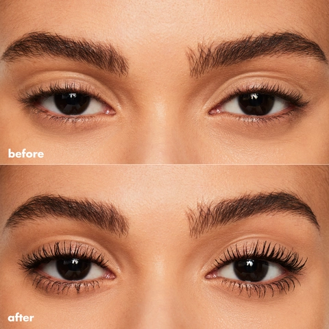 A model image of the Lash 'N Roll mascara in shade black