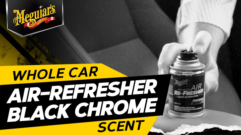 thumbnail video image 2 of Meguiar's G181302 Whole Car Air Re-Fresher Odor Eliminator Mist, Black Chrome Scent, 2 oz, 2 of 9