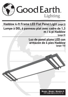 Good earth lighting 4ft deals led flat panel