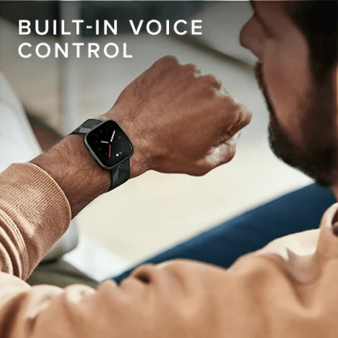 fitfit - Fitbit Versa2 FB507BKBK-FRCJK ブラック カーボン Fitbit Versa 2 Wristband Activity Tracker - Black (FB507BKBK