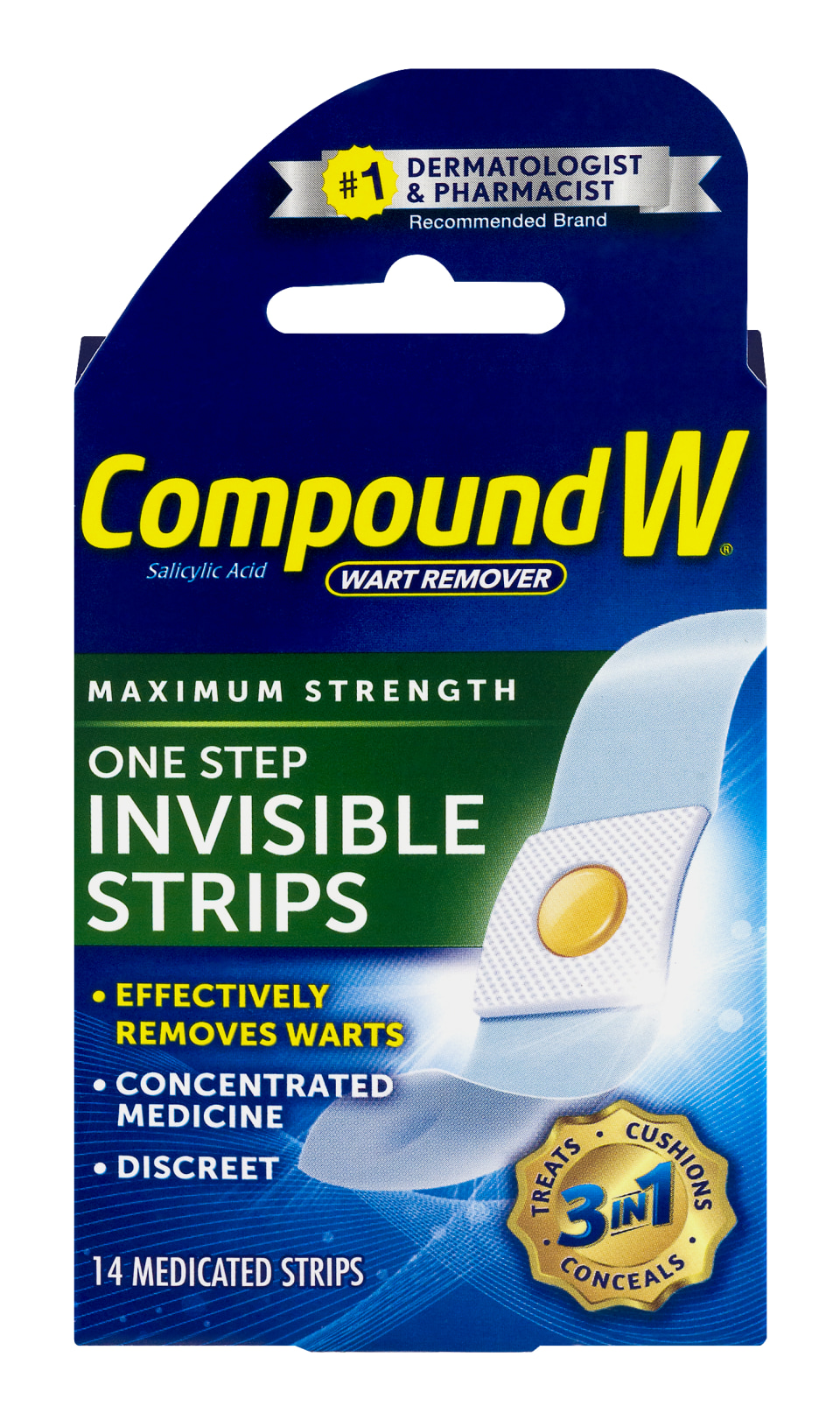 Compound W Maximum Strength One Step Wart Remover Pads, 14 Count ...