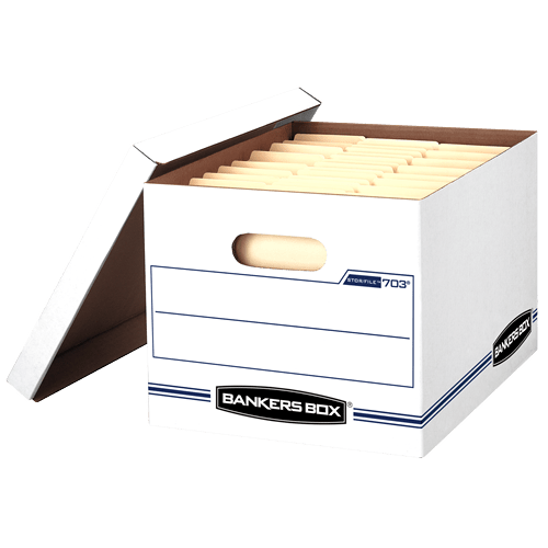 Office Depot® Brand Standard-Duty Corrugated Storage Boxes, Letter/Legal  Size, 15 x 12 x 10, 60% Recycled, White/Red, Pack Of 10 - Zerbee