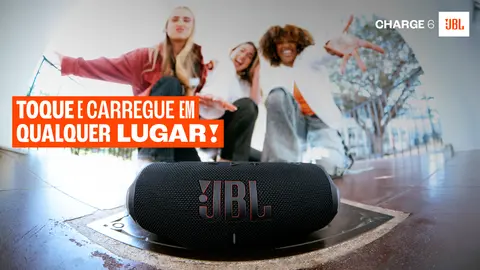 Caixa de Som Bluetooth JBL Charge 6 40W RMS Preto - Ibyte