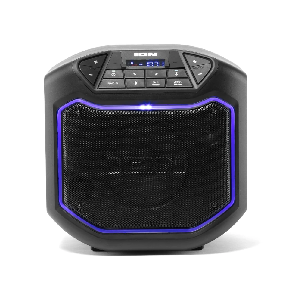 ION Audio Game Day Party Portable sale Bluetooth Speaker with LED Lighting, Black