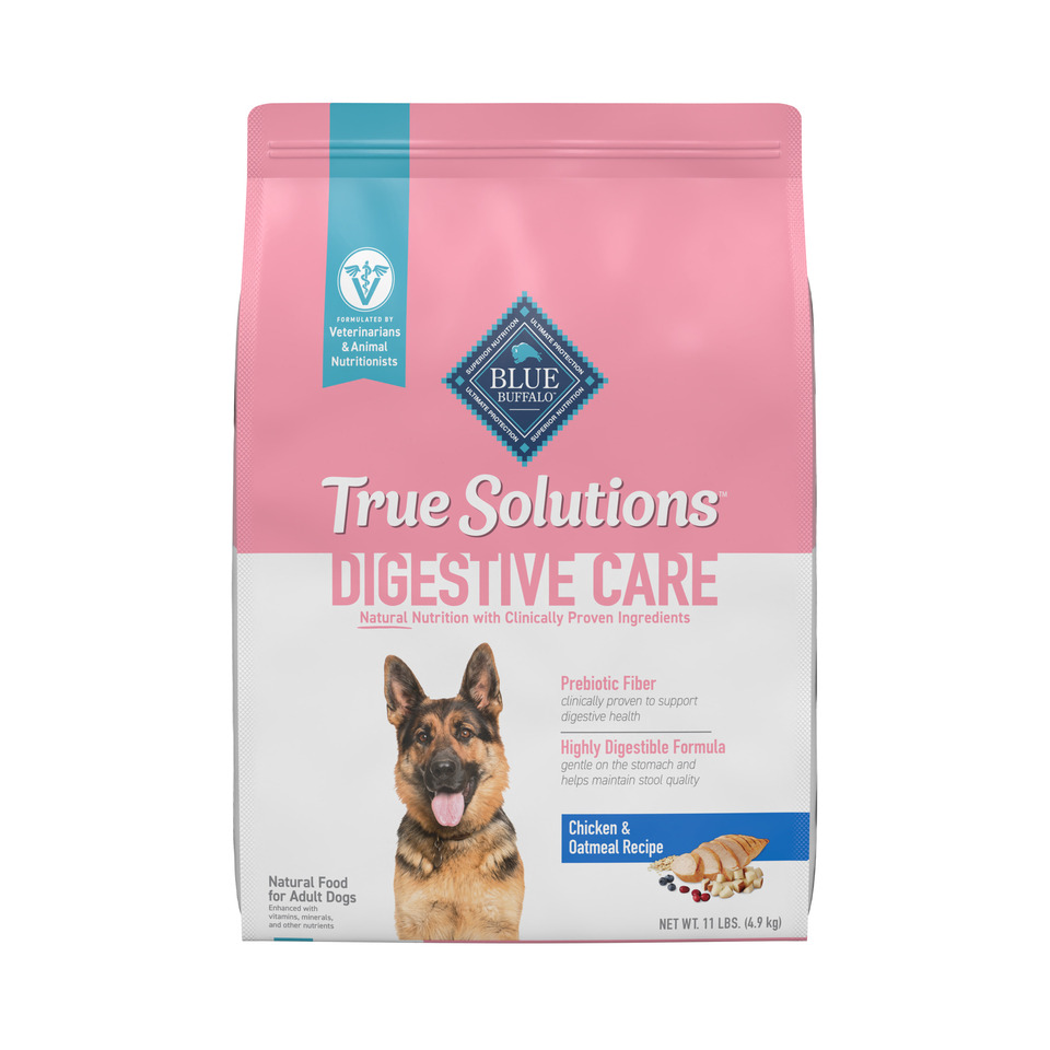 thumbnail video image 2 of Blue Buffalo True Solutions Digestive Care Natural Dry Dog Food for Adult Dogs, Chicken, 11-lb. Bag, 2 of 13