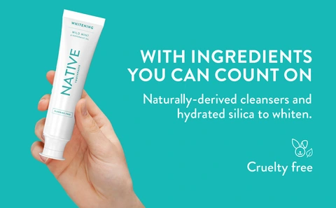 Native Original Toothpaste is cruelty free and with ingredients you can count on. Naturally-derived cleansers and hydrated silica to whiten.