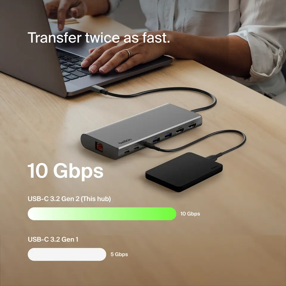 Belkin Connect Universal USB C 8 in 1 Dual Display Core Hub