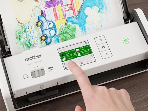 ADS1800W Wireless Compact Color Desktop Scanner - Touchscreen