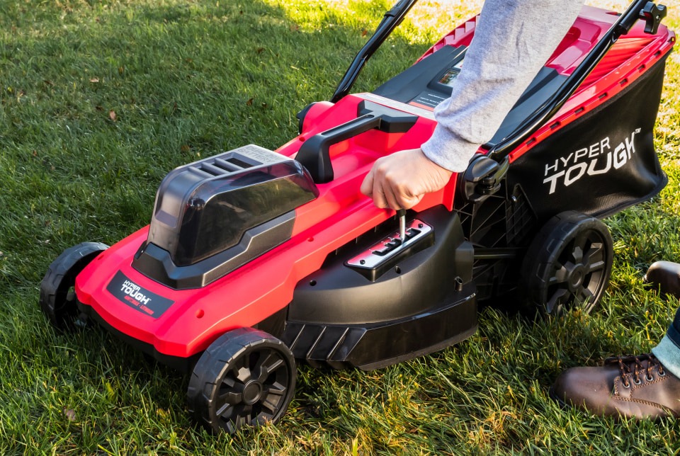 Hyper tough 16 inch cordless lawn mower hotsell