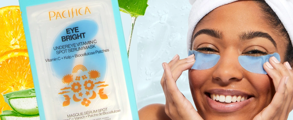pacifica beauty eye bright vitamin c mask brighter natural biocellulose patches infused serum marine plant extracts help brighten boost hydration