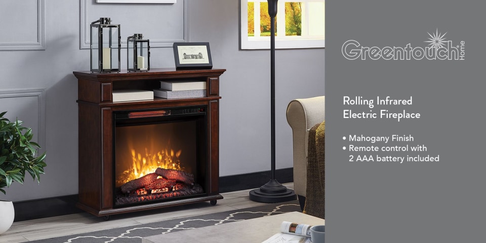 Greentouch 31 5 In W Mahogany Infrared, Seneca 32 Petite Electric Fireplace