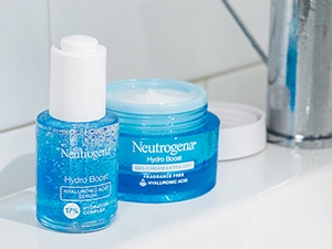 Pair hydrating Face Serum in the evening with Neutrogena Hydro Boost Gel Cream for Extra-Dry Skin