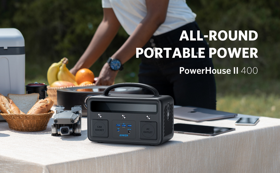 Restored Premium Anker Portable Power Station, PowerHouse II 400