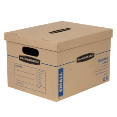 Bankers Box 12 In W X 10 In H X 15 In D Smoothmove Classic 5 Pack Small Recycled Cardboard Moving Box With Handle Holes In The Moving Boxes Department At Lowes Com