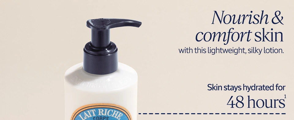 Nourish &amp; comfort skin with this lightweight, silky lotion. Skin stays hydrated for 48 hours