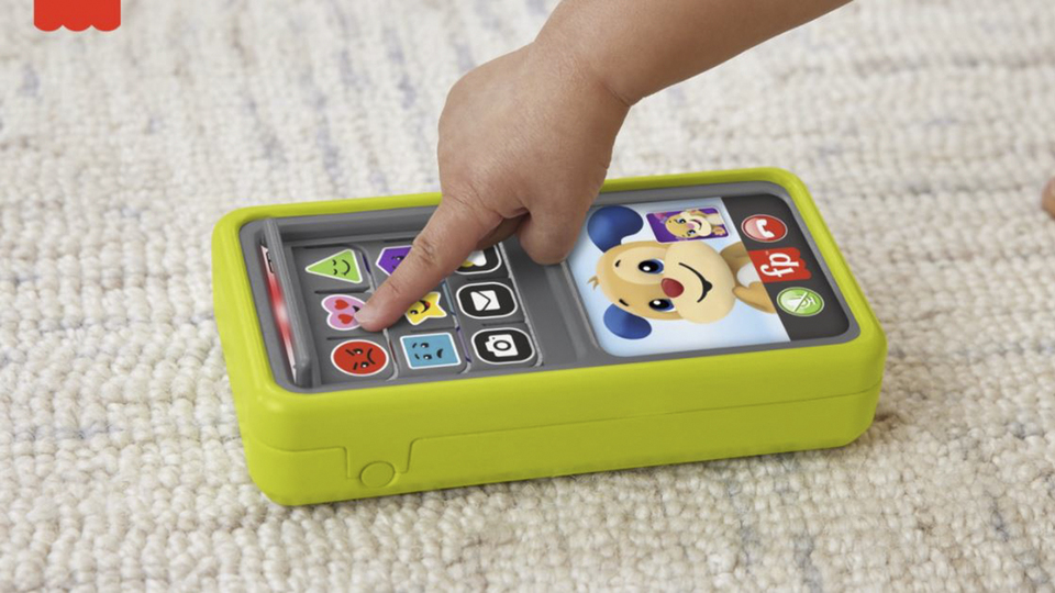 thumbnail video image 3 of Fisher-Price Laugh & Learn 2-in-1 Slide to Learn Smartphone Musical Toy for Baby & Toddler, 3 of 8