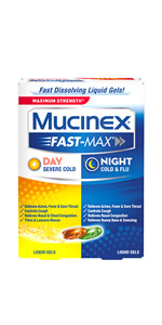 Mucinex Fast-Max Maximum Strength Severe Congestion and Cough Liquid, 6 ...