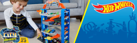 hot wheels city stunt garage play set