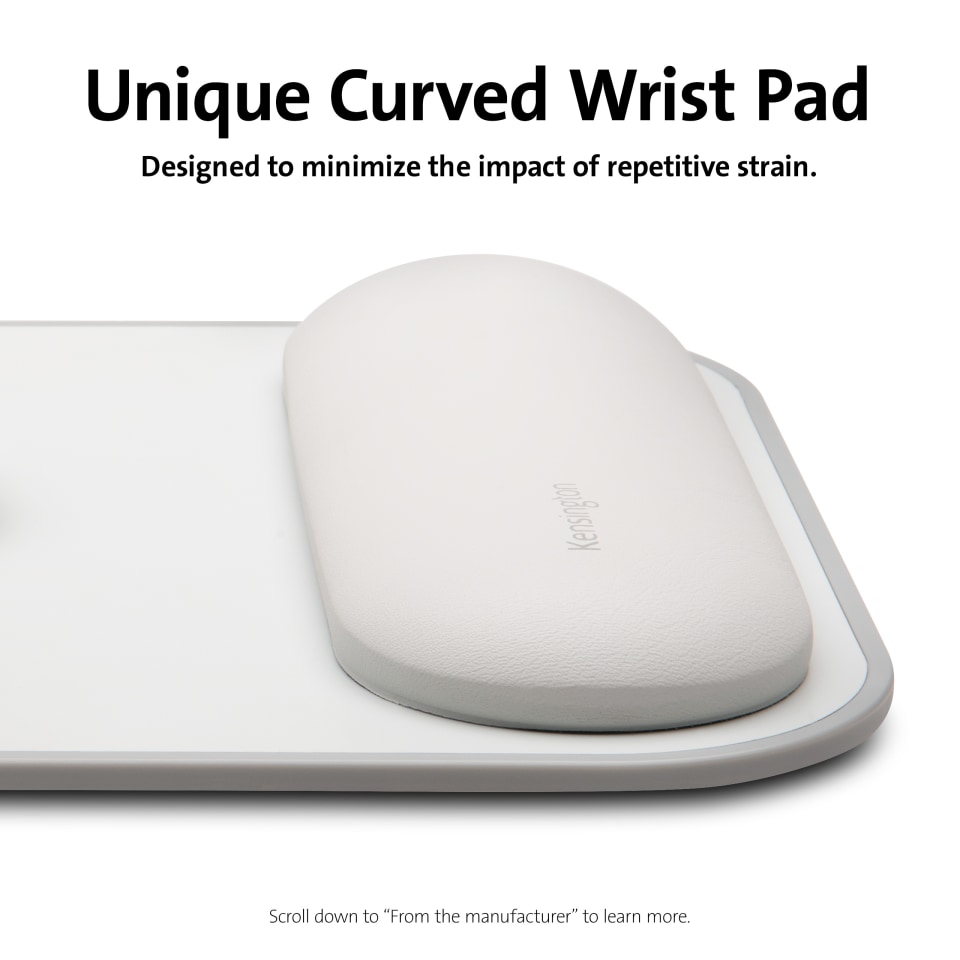 Kensington ErgoSoft Mouse Pad with Wrist Pillow (Gray) : Keyboards