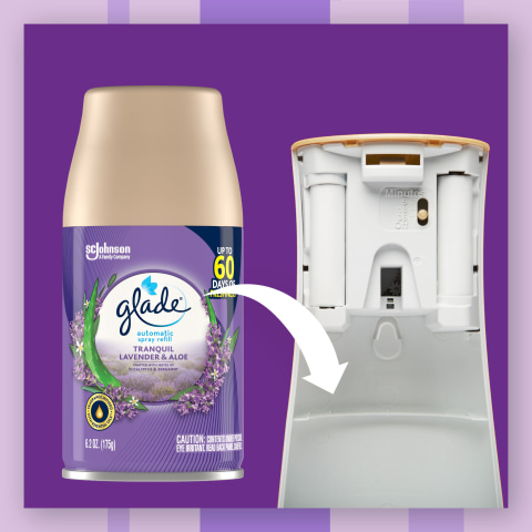 Glade Automatic Spray Refill, Air Freshener, Tranquil Lavender & Aloe, 6.2  oz 