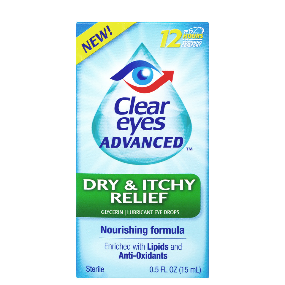 Clear Eyes Advanced Dry & Itchy Relief Eye Drops, 0.5 fl. Oz. - Walmart ...