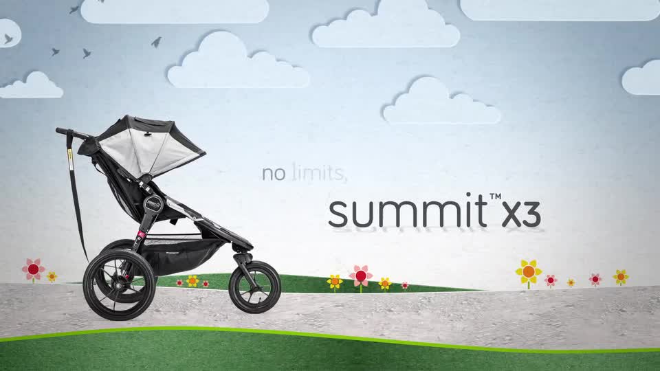 Baby Jogger Poussette 3 roues Summit X3 City Royalty noire