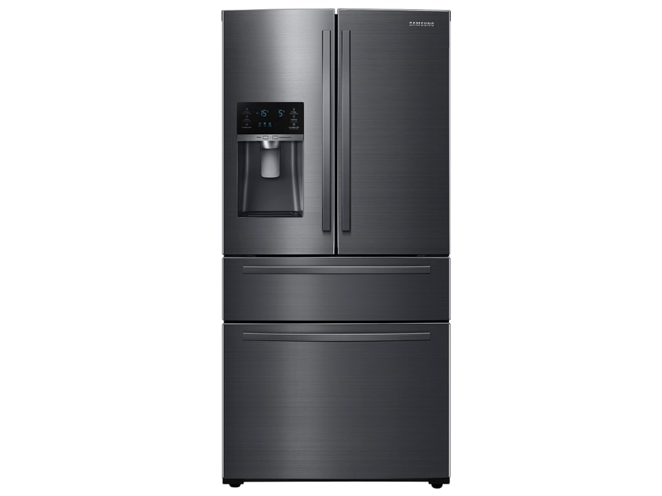 Samsung 24 73 Cu Ft 4 Door French Door Refrigerator With Ice Maker Fingerprint Resistant Black Stainless Steel Energy Star In The French Door Refrigerators Department At Lowes Com