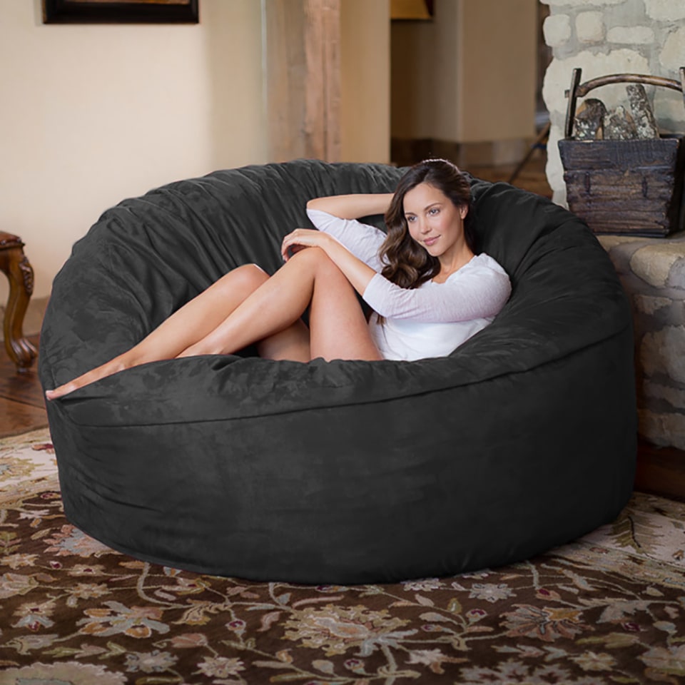  Giant Bean Bag Chair for Kids Adults, 6ft 7ft Bean Bag Chair,  Washable Jumbo Bean Bag Sofa Sack Chair Large Lounger Faux Fur Cover for  Dorm Family Room (No Filler) (Color 