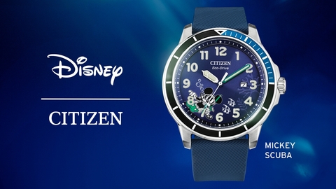Citizen Eco Drive Disney Mickey Scuba Diving Stainless Steel Qua