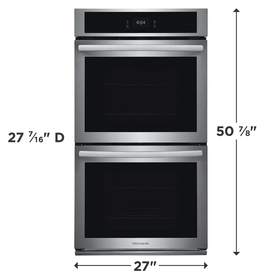 Frigidaire 27 Double Electric Wall Oven with Fan Convection in Stainless Steel NFM