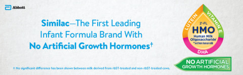 Similac the first leading infant formula brand with no artificial growth hormones