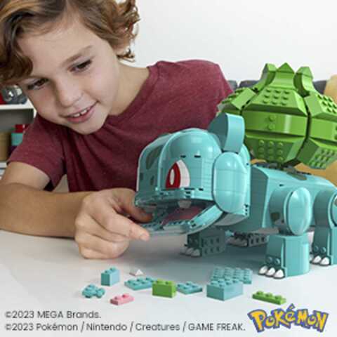 Mega Pokemon Jumbo Bulbasaur Building Toy Kit, With 1 Action