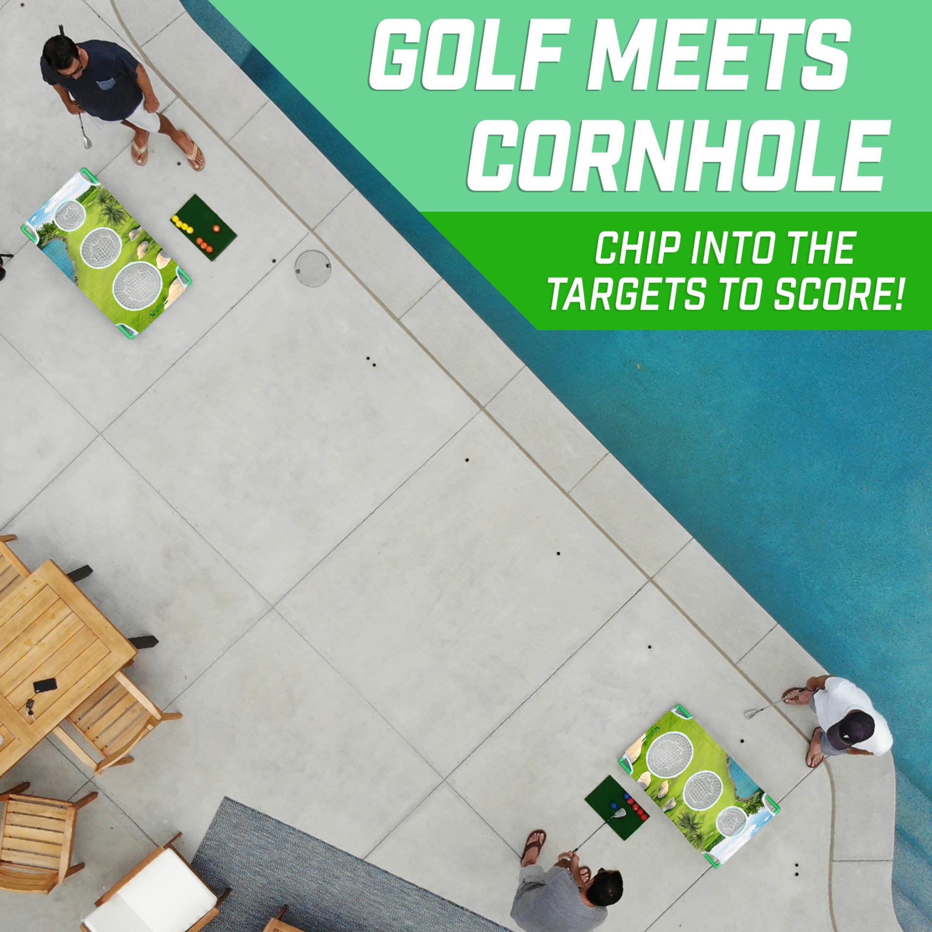 GoSports BattleChip Tour Backyard Golf Cornhole Game, Fun For All Skil ...