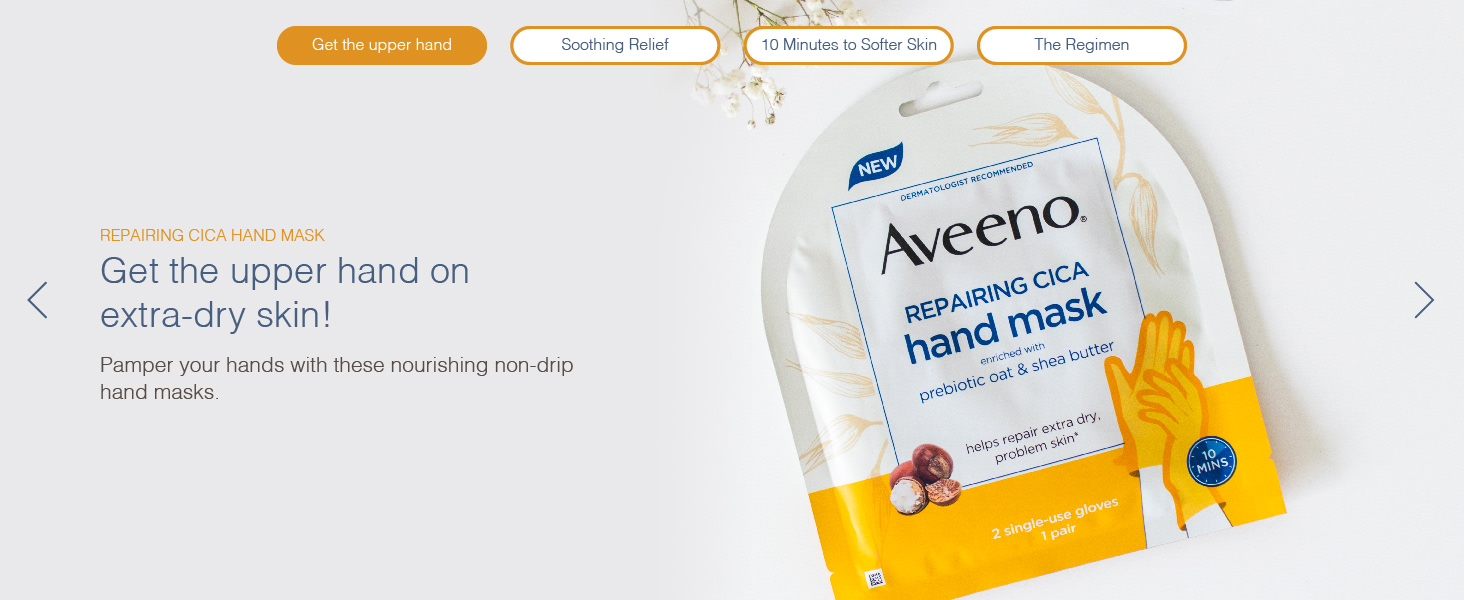 Aveeno Skin Relief Repairing Hand Mask For Dry Skin (1 Pair of Gloves) detail 1