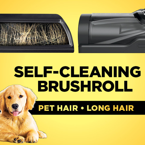 Self-cleaning brushroll