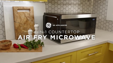 GE® 1.0 Cu. Ft. Capacity Countertop Convection Microwave Oven with Air Fry  - JES1109RRSS - GE Appliances