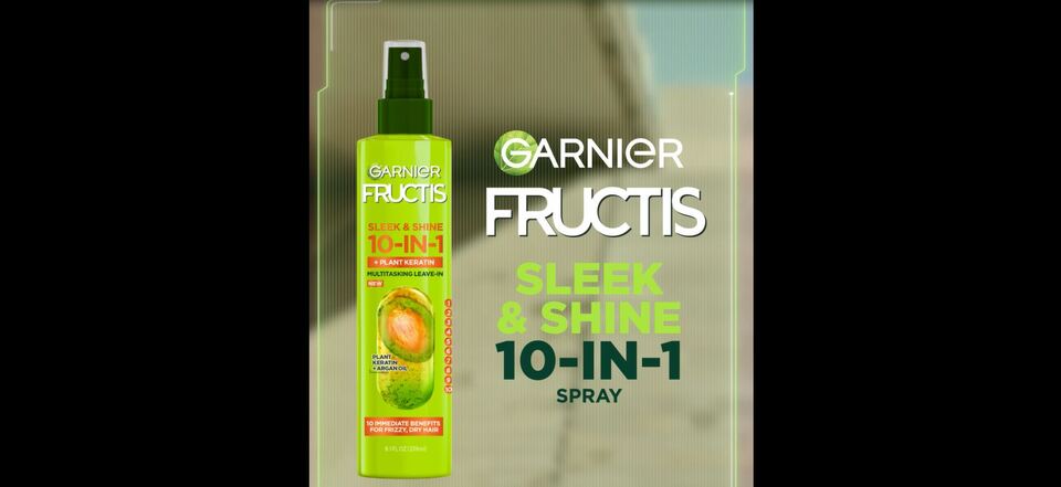 Garnier Fructis Sleek and Shine Leave In Conditioner with Argan Oil, 10.2 fl oz - image 2 of 9
