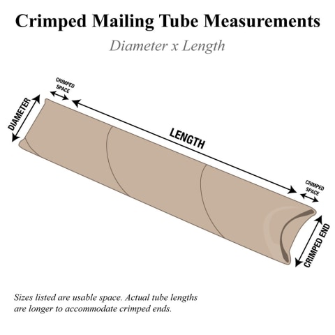 Made in USA - Mailing Tube: 3″ Dia, 16″ Long, Round - 39550322 - MSC  Industrial Supply