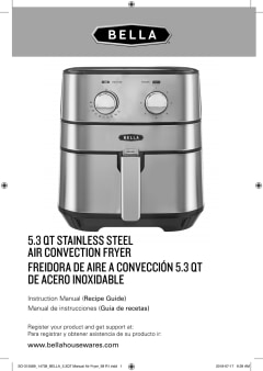 bella 5.3 qt air fryer